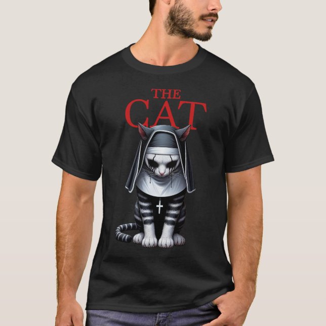 Camiseta Halloween Engraçado Cat (Frente)