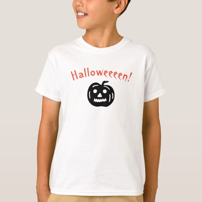 Camiseta Halloween Engraçado de Pumpkin (Frente)