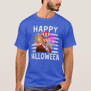 Camiseta Halloween Engraçado Feliz Dia do Julho Anti Joe Bi