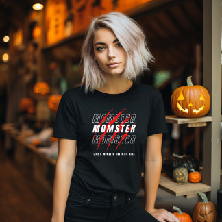 CAMISETA HALLOWEEN ENGRAÇADO MOMSTER DAS MÃES