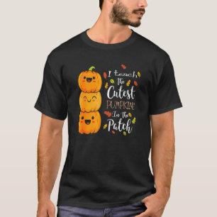 Camiseta Halloween Ensino Os Abóboros Mais Cortes No Patch