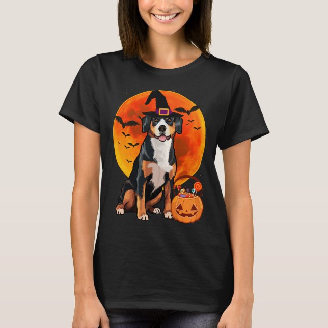 Camiseta Halloween Entlebucher Mountain Dog Jack O Lantern  (Frente)