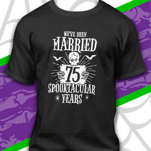 Camiseta Halloween Espetacular 75º Aniversário de Casamento