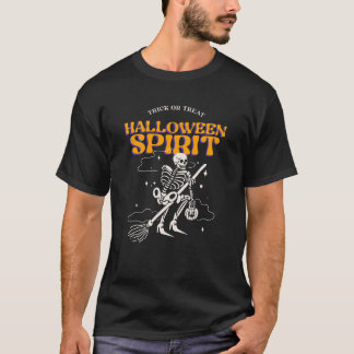 Camiseta Halloween Espírito Truque ou Tratamento