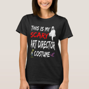 Camiseta Halloween Este É Meu Assustador Diretor De Arte Co