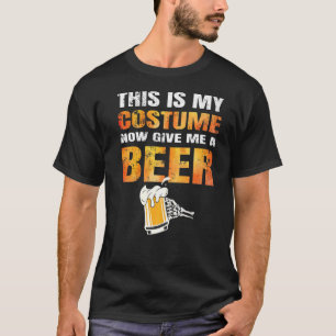Camiseta Halloween Este É O Meu Fecho Agora Me Dê Uma Cerve