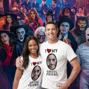 Camiseta Halloween Eu Amo Minha Namorada Grunge Namorada