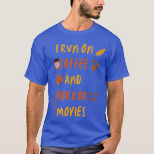 Camiseta Halloween Eu Funciono Com Café E Filmes De Terror