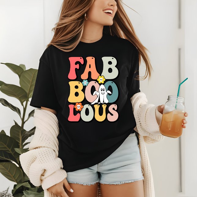 Camiseta Halloween Fabooloso Fantasma Retro Groovy Engraçad (Criador carregado)