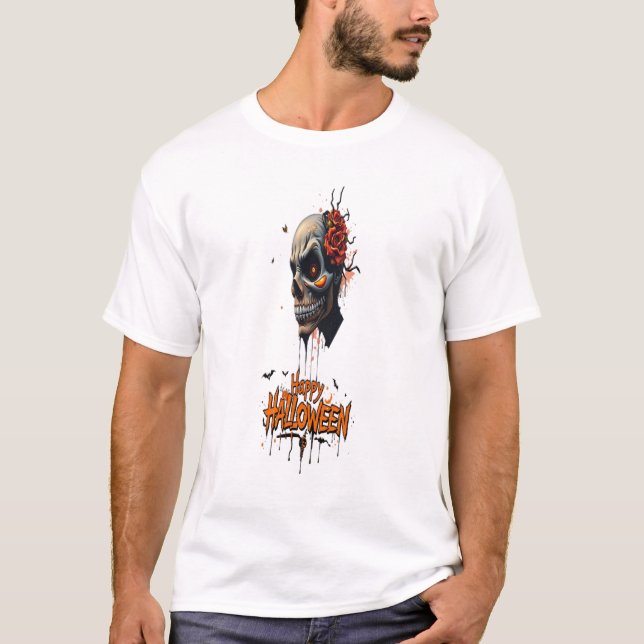 Camiseta Halloween face graffiti art for family men women (Frente)