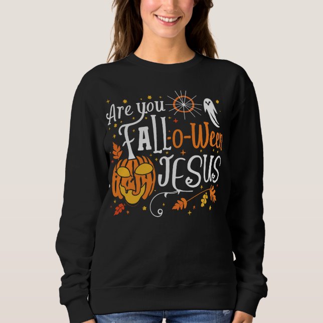 Camiseta Halloween Fall Christian, Você Cai Em Jesus? (Frente)