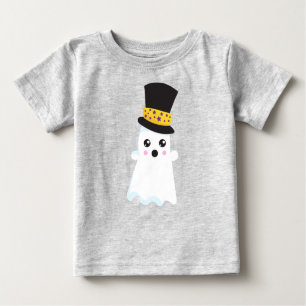 Camiseta Halloween, Fantasma, Chapéu, Boo, Truque Ou Tratam