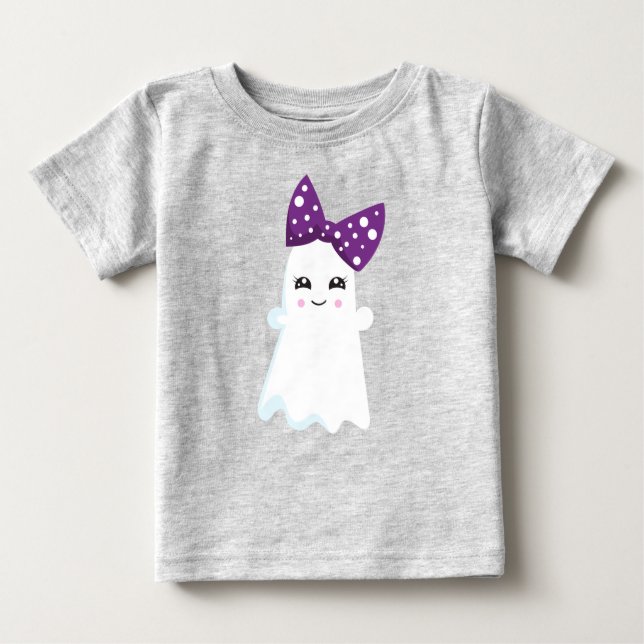 Camiseta Halloween, Fantasma, Fita, Arco, Truque Ou Tratar, (Frente)