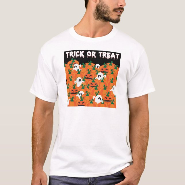 Camiseta Halloween Fantasmas Assombrados Pumpkin Patch (Frente)