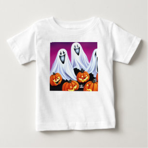 Camiseta Halloween Fantasmas e Pumpkins