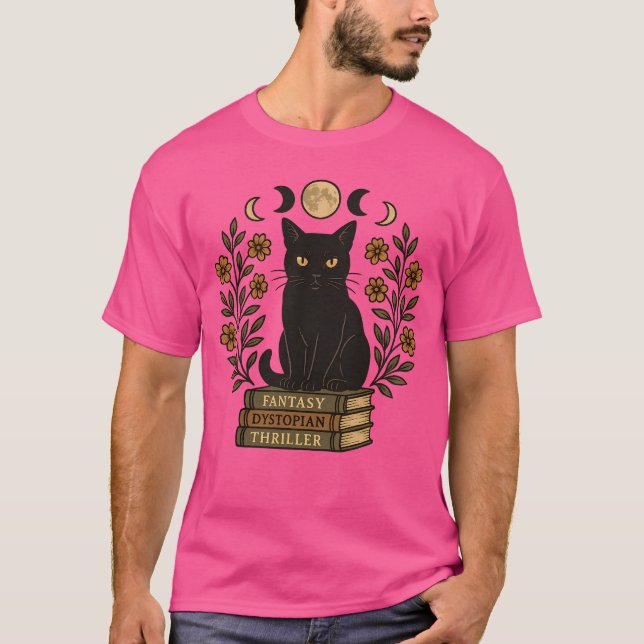 Camiseta Halloween FDT Fantasy Dystopian Thriller Cat (Frente)