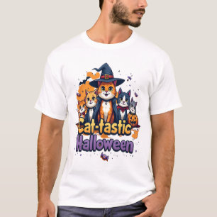 Camiseta Halloween Felino