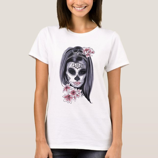 Camiseta Halloween Female Sugar Skype (Frente)