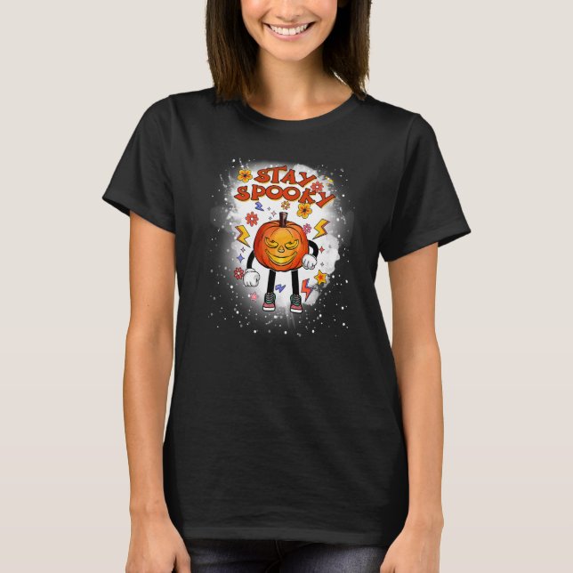 Camiseta Halloween Fica assustador Jack o Lanterna (Frente)