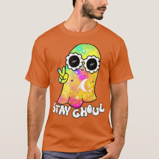 Camiseta Halloween Figurume Groovy Ghost Fica Ghoul Tie Dye