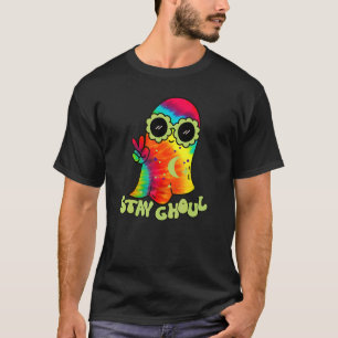 Camiseta Halloween Figurume Groovy Ghost Fica Ghoul Tie Dye