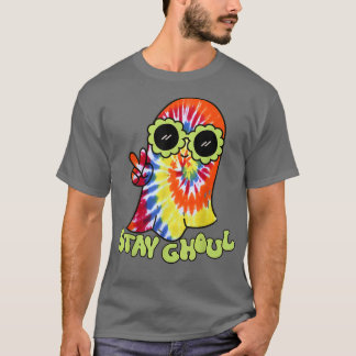 Camiseta Halloween Figurume Groovy Ghost Fica Ghoul Tie Dye