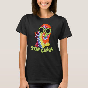 Camiseta Halloween Figurume Groovy Ghost Fica Ghoul Tie Dye