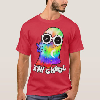 Camiseta Halloween Figurume Groovy Ghost Fica Ghoul Tie Dye