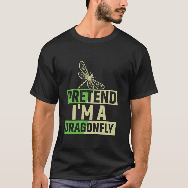 Camiseta Halloween Finge que sou um Dragonfly Costume Lpreg (Frente)