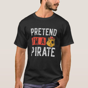 Camiseta Halloween Fingir Que Eu Sou Um Pirata Gato Pirata