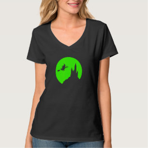 Camiseta Halloween Full Moon Assaltou A Bruxa Voadora Do Ca