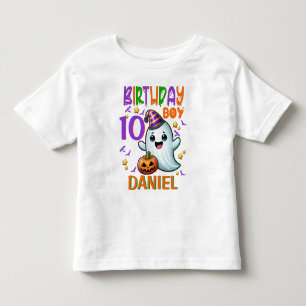Camiseta Halloween Ghost Birthday Boy Spooky Party Design