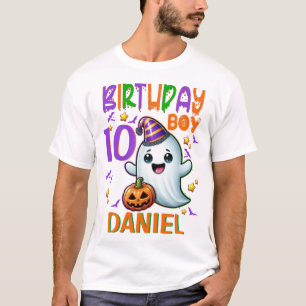 Camiseta Halloween Ghost Birthday Boy Spooky Party Design