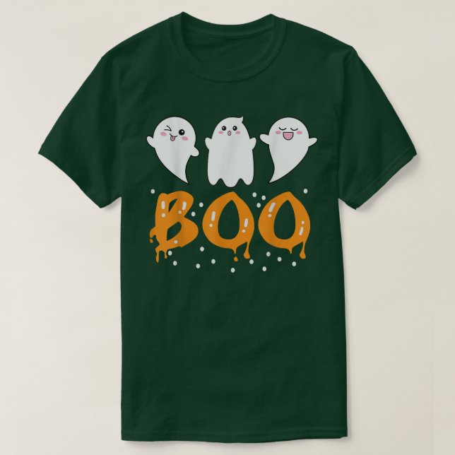 Camiseta Halloween Ghost Boo Cute (Frente do Design)