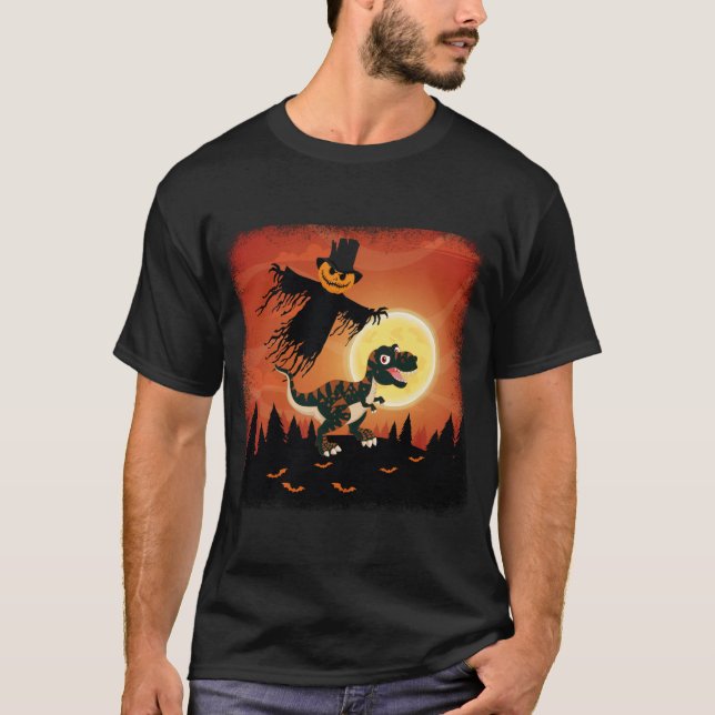 Camiseta Halloween Ghost Dinossaur T rex Scary (Frente)