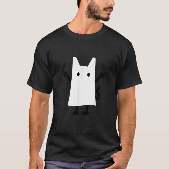 Camiseta Halloween Ghost Kitten  (Frente)