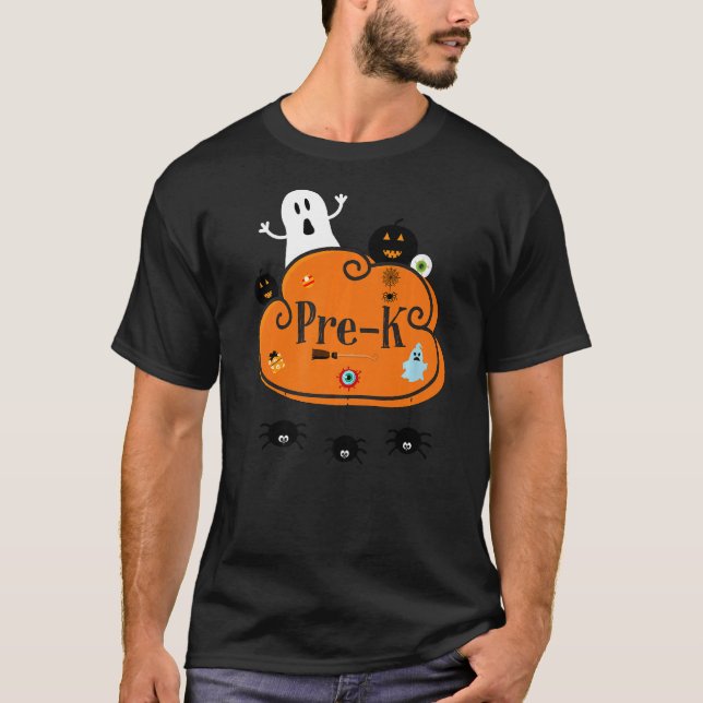 Camiseta Halloween Ghost Pre K (Frente)