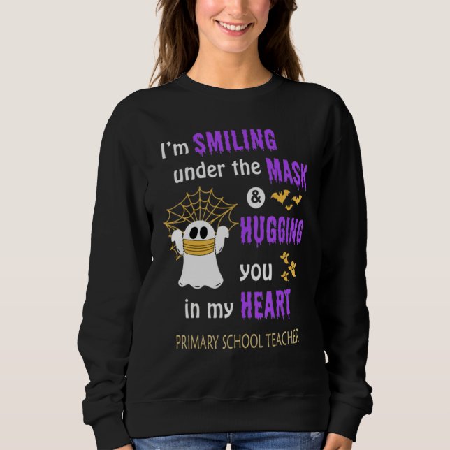 Camiseta Halloween Ghost  Primary School Teacher Saying (Frente)