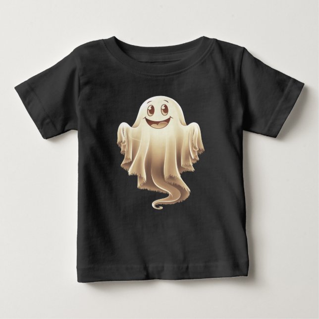 Camiseta Halloween Ghost Smiling (Frente)