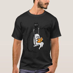 Camiseta Halloween Ghost Swing Lendo Costume Mulheres Crian