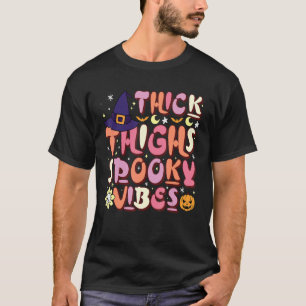 Camiseta Halloween Ghost Thick Thick Things Spooky Vibes Se