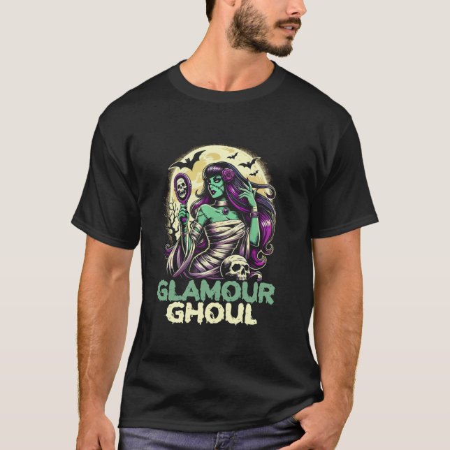 Camiseta Halloween Ghoul Lover Spooky Ghost Scary Trick Ou (Frente)