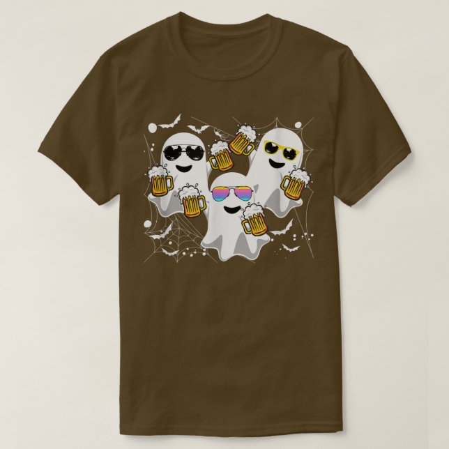 Camiseta Halloween Ghouls Só Quer Divertir-Se Com Fantasmas (Frente do Design)
