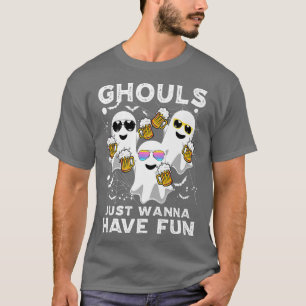 Camiseta Halloween Ghouls Só Quer Divertir-Se Com Fantasmas