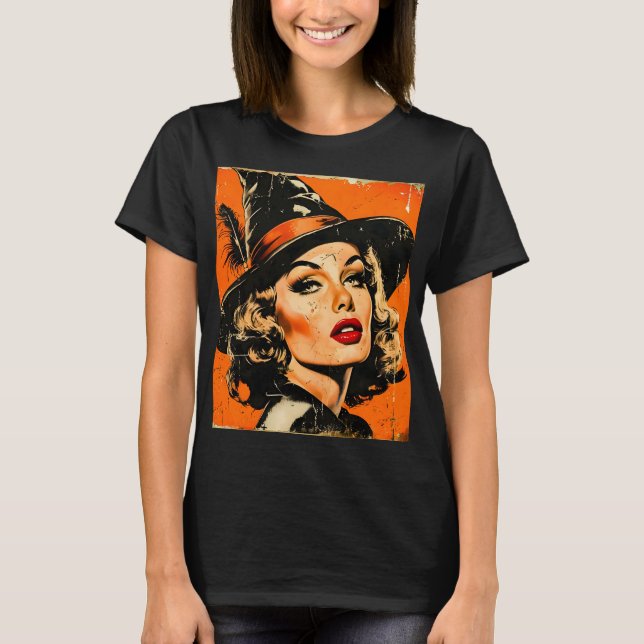 Camiseta Halloween Glam Witch (Frente)