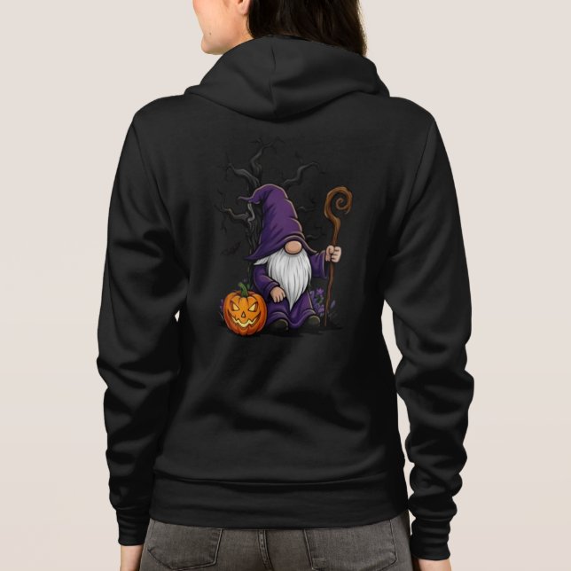 Camiseta Halloween Gnome Adult Full-Zip Hoodie (Verso)
