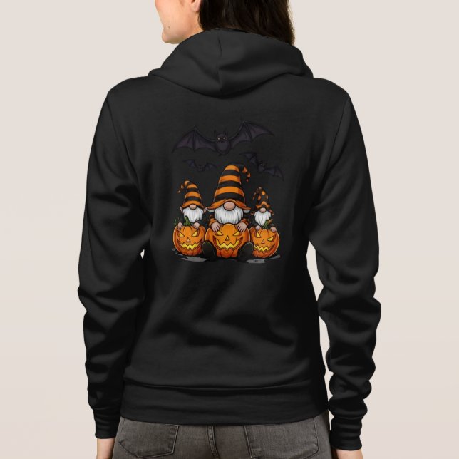 Camiseta Halloween Gnome Adult Full-Zip Hoodie (Verso)