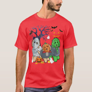 Camiseta Halloween Goldendoodle Dog Wity Scareen C