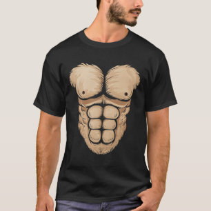 Camiseta Halloween Gorilla Monkey Belly Chest Costume Men B