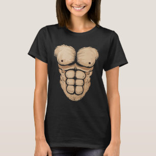 Camiseta Halloween Gorilla Monkey Belly Chest Costume Men B